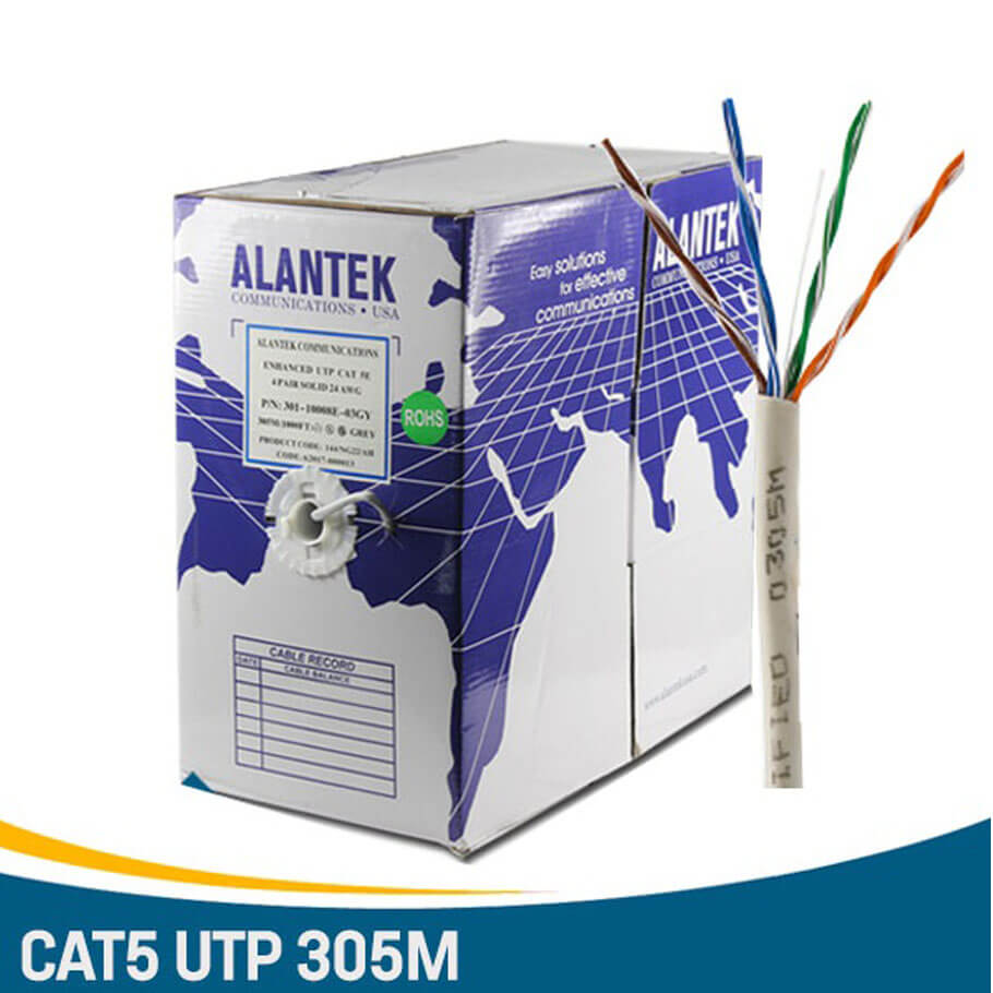Cáp mạng Alantek Cat5e UTP 4-pair